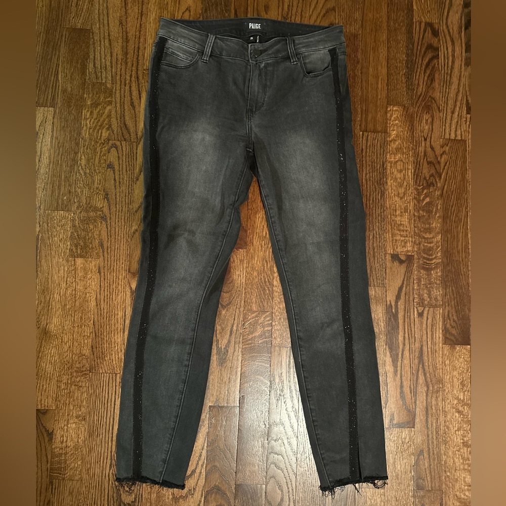 PAIGE Women's Charcoal Skinny Jeans